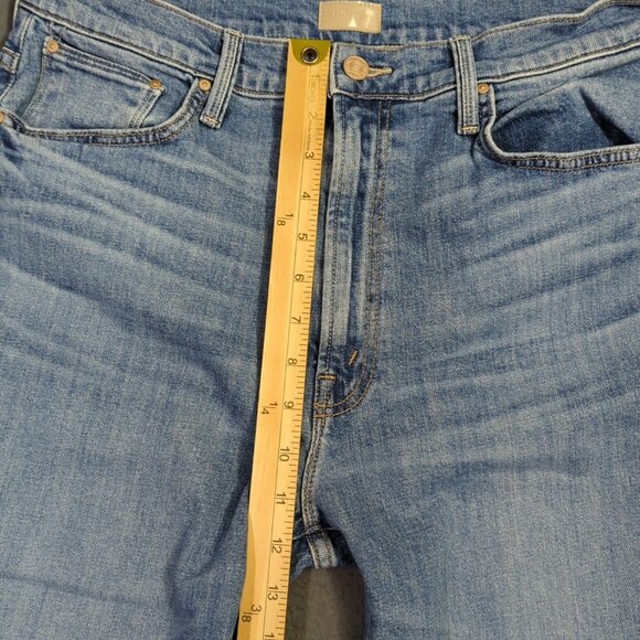 Mother Jeans Women's 31 Blue The Ditcher Zip Crop In Boogie Down Denim - Picture 7 of 15